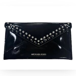 MICHAEL KORS Black Patent Leather evening  Clutch